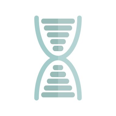 DNA Yapısı Düz Işık Vektörü Simgesi Tasarımı