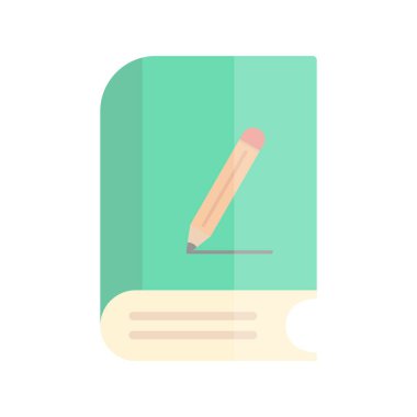 Not Defteri Düz Işık Vektörü Simgesi Tasarımı