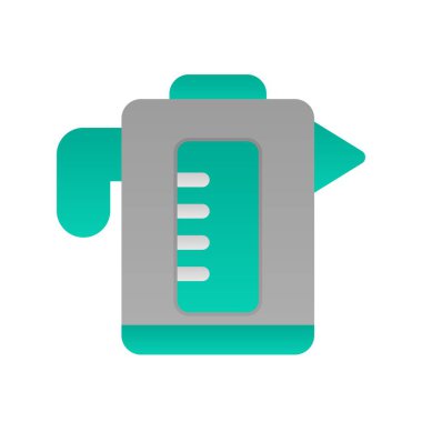 Kettle Düz Gradyan Vektör Simgesi Tasarımı