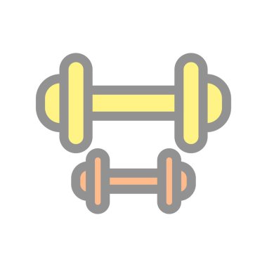 Dumbbell Doldurulmuş Işık Vektörü Simgesi Tasarımı