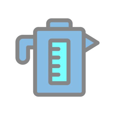 Kettle Doldurulmuş Işık Vektörü Simgesi Tasarımı