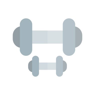 Dumbbell Düz Işık Vektörü Simgesi Tasarımı