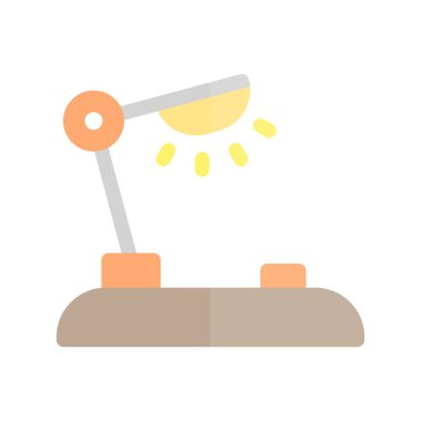 Tablo Lambası Düz Işık Vektörü Simgesi Tasarımı