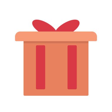 Hediye Düz Vektör Simgesi Tasarımı