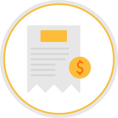 Finansal Sözleşmeli Düz Çember Vektör Simgesi Tasarımı