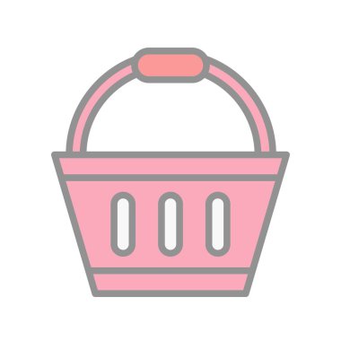Sepet Doldurulmuş Işık Vektörü Simgesi Tasarımı