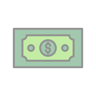 Dolarlık Not Doldurulmuş Işık Vektörü Simgesi Tasarımı