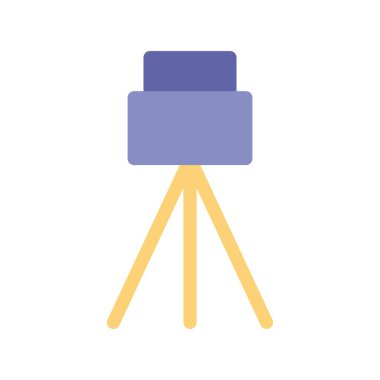 Tripod Düz Vektör Simgesi Tasarımı