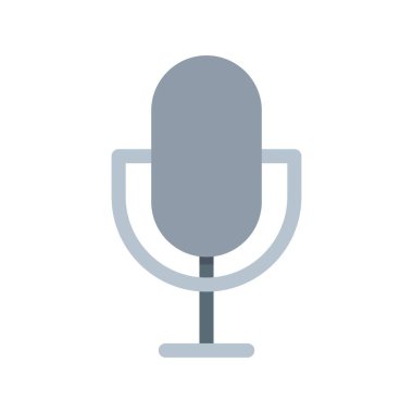 Podcast Düz Vektör Simgesi Tasarımı