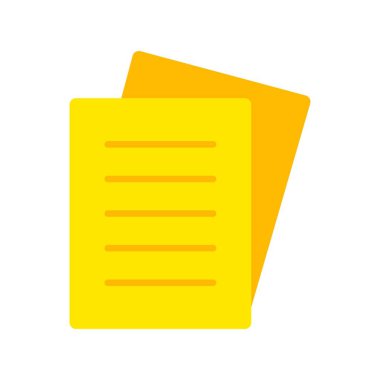 Beyaz Kağıt Düz Vektör Simgesi Tasarımı