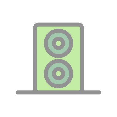 Hoparlör Işık Vektörü Simgesi Tasarımı