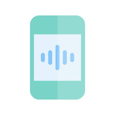 Ses Kaydedici Düz Işık Vektörü Simgesi Tasarımı