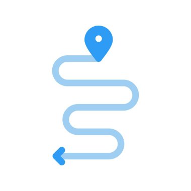 Yol Haritası Düz Vektör Simgesi Desig