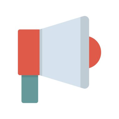 Hoparlör Düz Vektör Simgesi Tasarımı