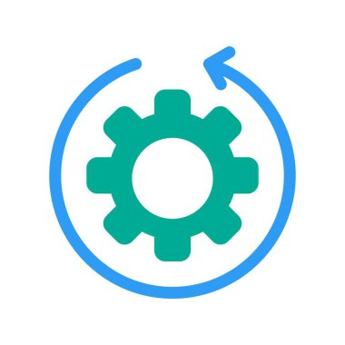 Tekrarlama Düz Vektör Simgesi Tasarımı