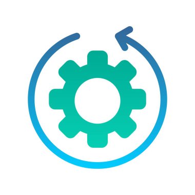 Tekrarlama Düz Gradyan Vektör Simgesi Tasarımı