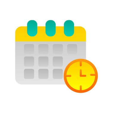 Son teslim tarihi Düz Gradyan Vektör Simgesi Tasarımı