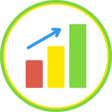 Büyüme Düz Çember Vektör Simgesi Tasarımı