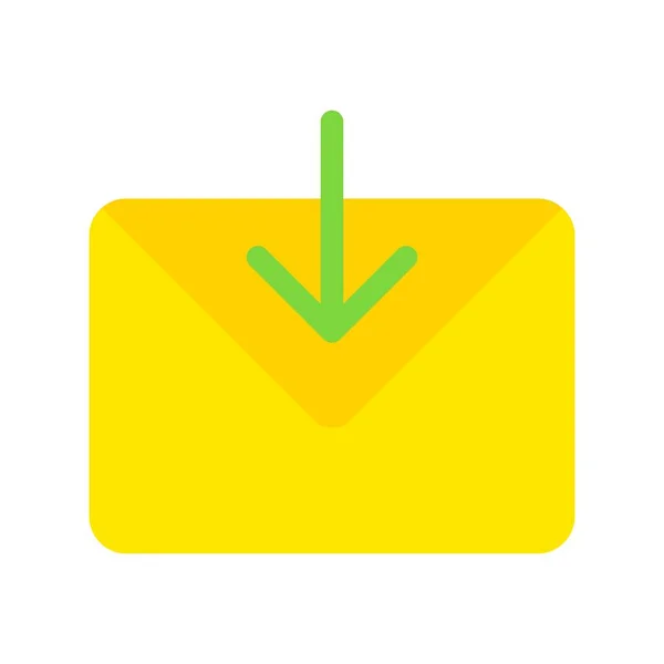 Caixa Entrada Flat Vector Icon Desig — Vetor de Stock