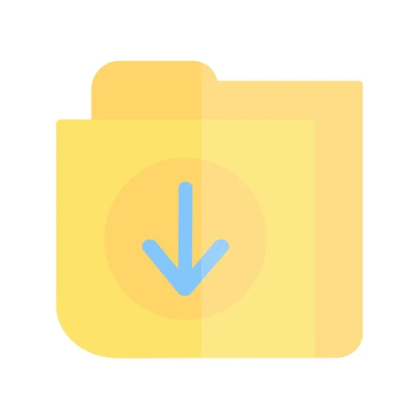 Download Folder Flat Light Vector Icon Desig — Stock Vector