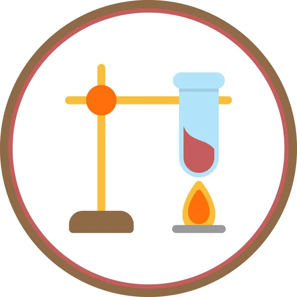 Chemie Flat Circle Vector Icon Desig — Stockvektor