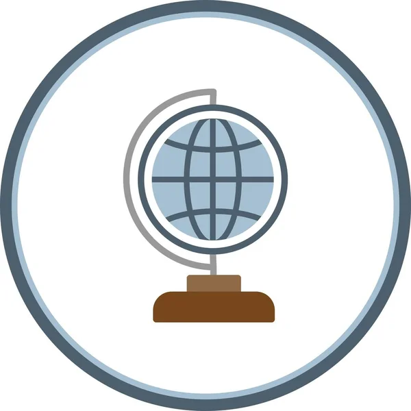World Flat Circle Vector Diseño Iconos — Vector de stock