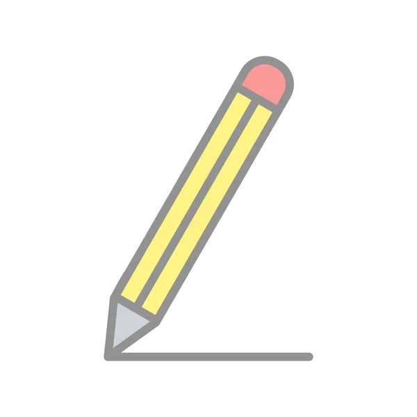 Bleistift Gefülltes Licht Vector Icon Desig — Stockvektor