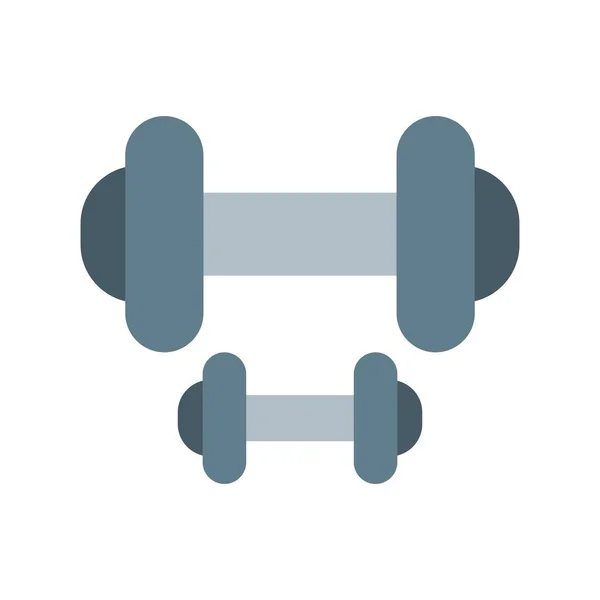 Dumbbell Flat Vector Icon Desig — Stock Vector