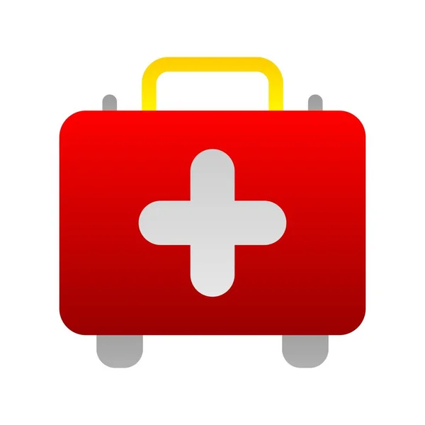 First Aid Kit Flat Gradient Vector Icon Desig — Stock Vector