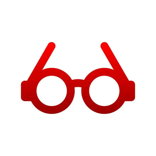 Gözlükler Düz Gradyan Vektör Simgesi Tasarımı — Stok Vektör