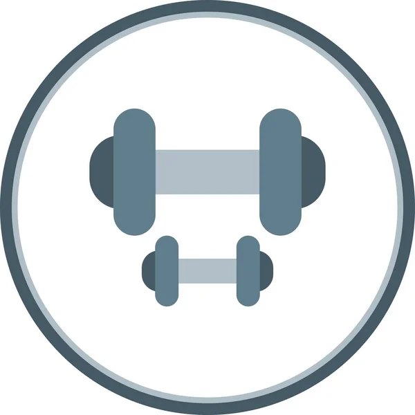 Dumbbell Flat Circle Vector Icon Desig — Stockový vektor