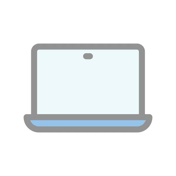 Laptop Gefülltes Licht Vector Icon Desig — Stockvektor