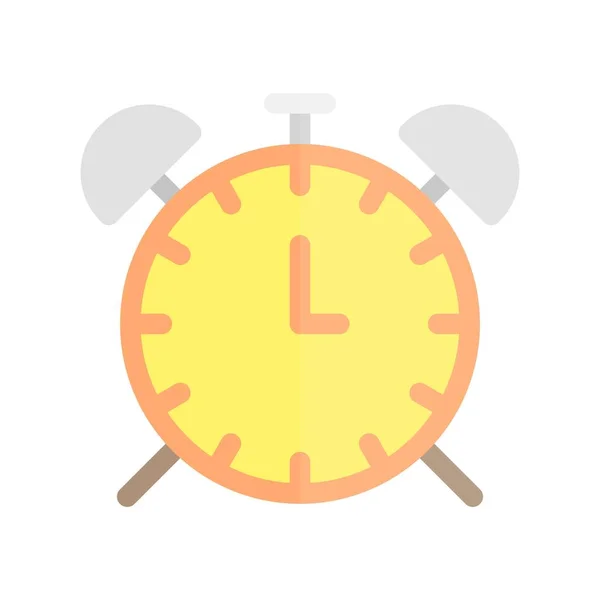 Relógio Alarme Flat Light Vector Icon Desig — Vetor de Stock