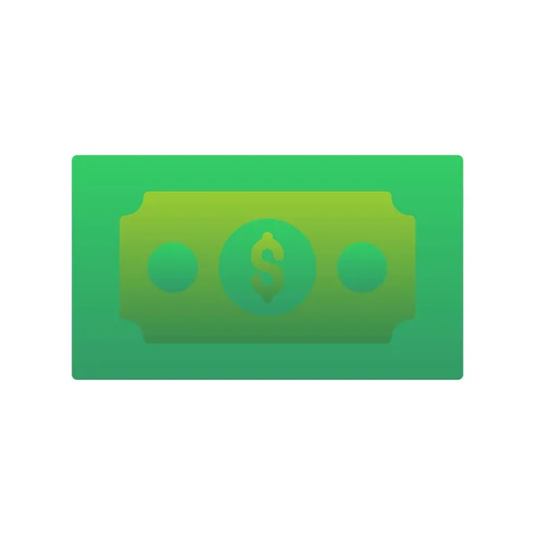 Dollar Flat Gradient Vector Icon Desig — Stock vektor