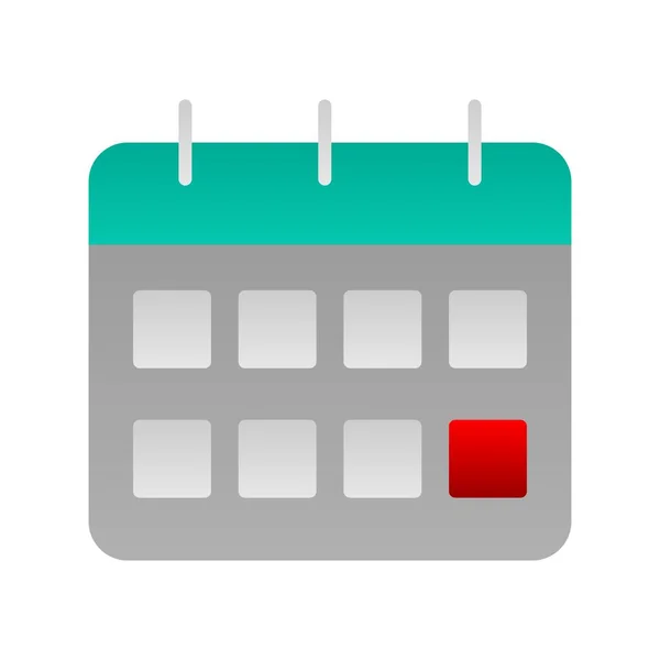 Calendario Gradiente Plano Vector Icon Desig — Vector de stock
