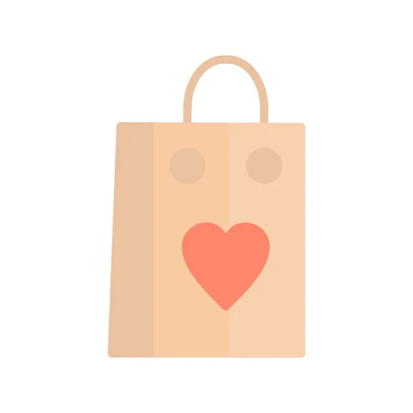 Love Bag Flat Light Vector Icon Desig — Stockový vektor