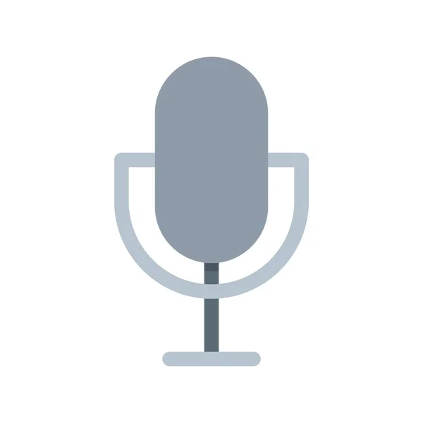 Podcast Flat Vector Icon Desig — Stockový vektor