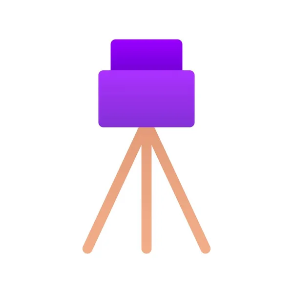 Tripod Flat Gradient Vector Icon Desig — Stockový vektor