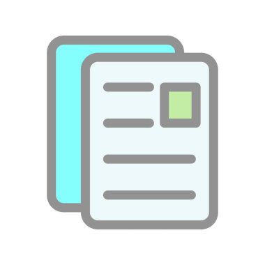 Doldurulmuş Belge Işık Vektörü Simgesi Tasarımı