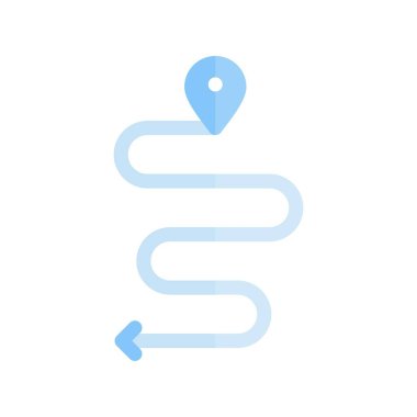 Yol Haritası Düz Işık Vektörü Simgesi Desig