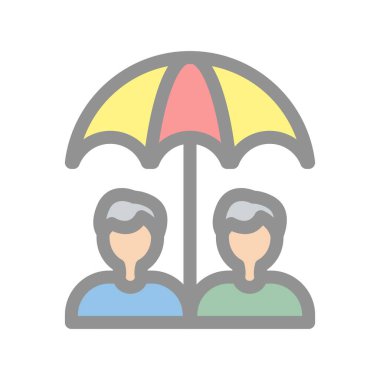 Koruma Doldurulmuş Işık Vektörü Simgesi Tasarımı