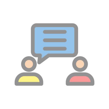 Konuşma Doldurulmuş Işık Vektörü Simgesi Tasarımı