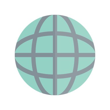 Dünya Düz Işık Vektörü Simgesi Tasarımı