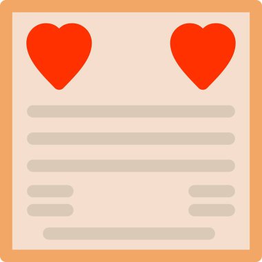 Davet Düz Vektör Simgesi Tasarımı