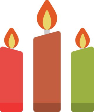 Mumlar Düz Vektör Simgesi Tasarımı