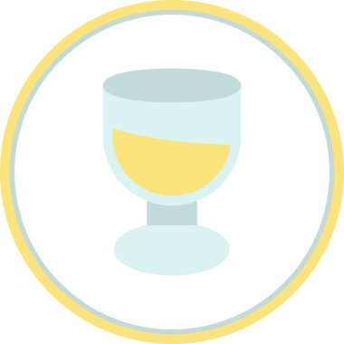 Cam Düz Çember Vektör Simgesi Tasarımı