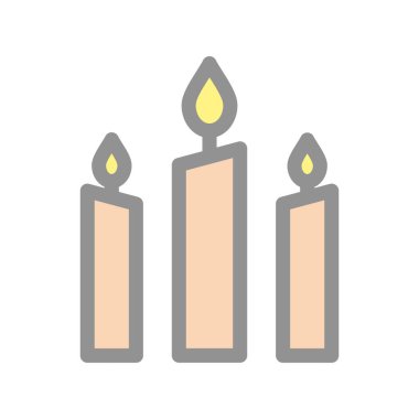 Mumlar Doldurulmuş Işık Vektörü Simgesi Tasarımı