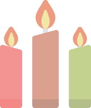 Mumlar Düz Işık Vektörü Simgesi Tasarımı