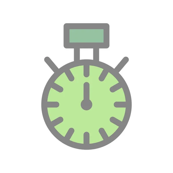 Stopwatch Filled Light Vector Icon Desig — Stock Vector