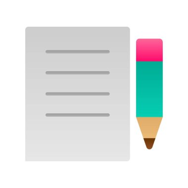 Kontrat Düz Gradyan Vektör Simgesi Tasarımı